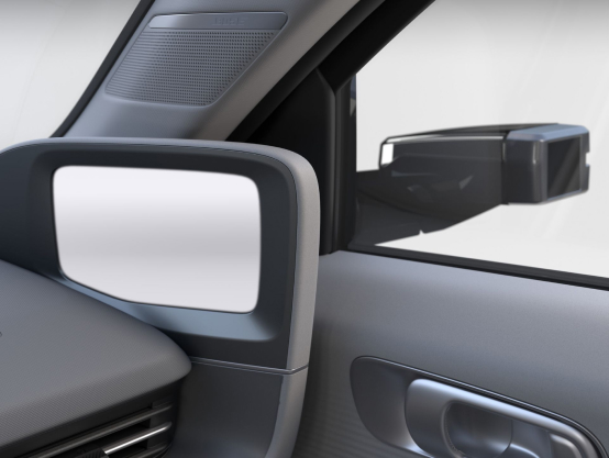 digital side mirrors inside the Hyundai IONIQ 6 electric vehicle